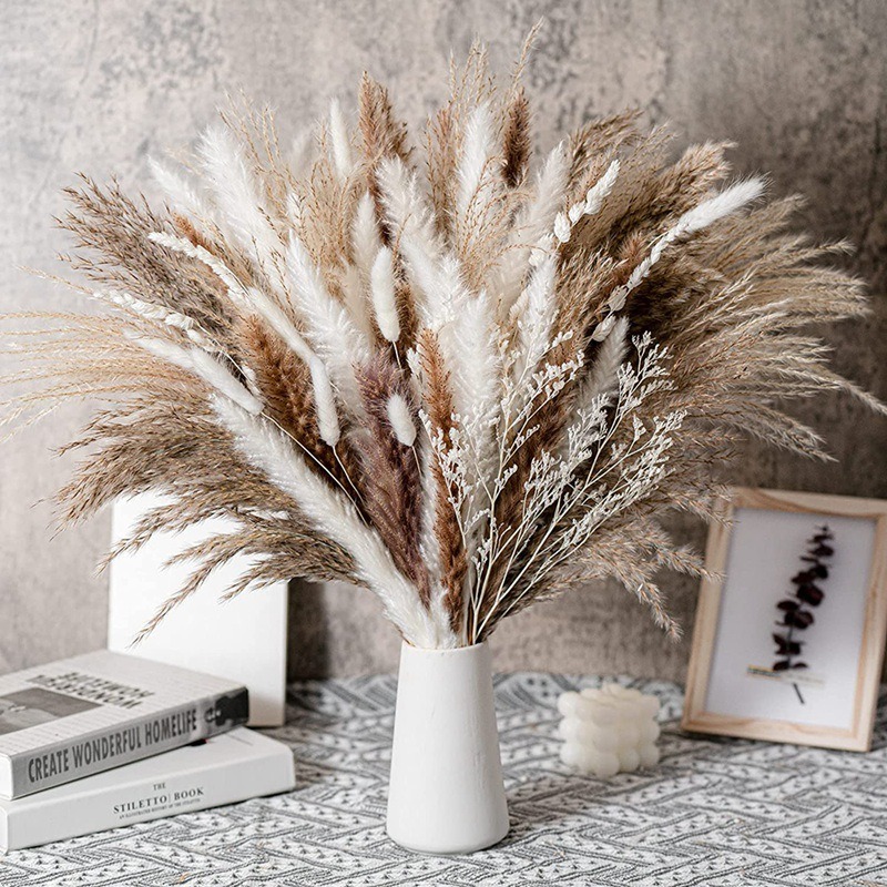 Dried Pampas Bundle - 50-105pcs Boho Rustic Mixed Dried Floral