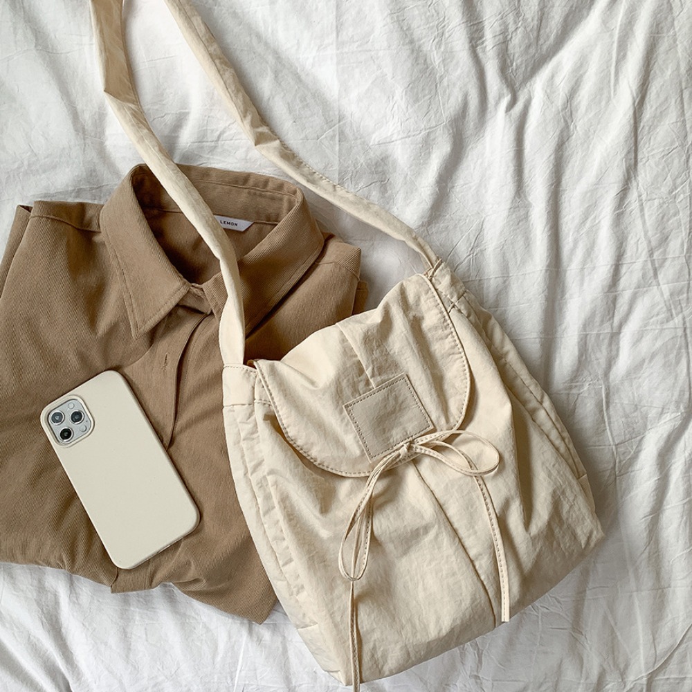 Interior Design Korean Style - Korean Style Flap Nylon Bow Crossbody