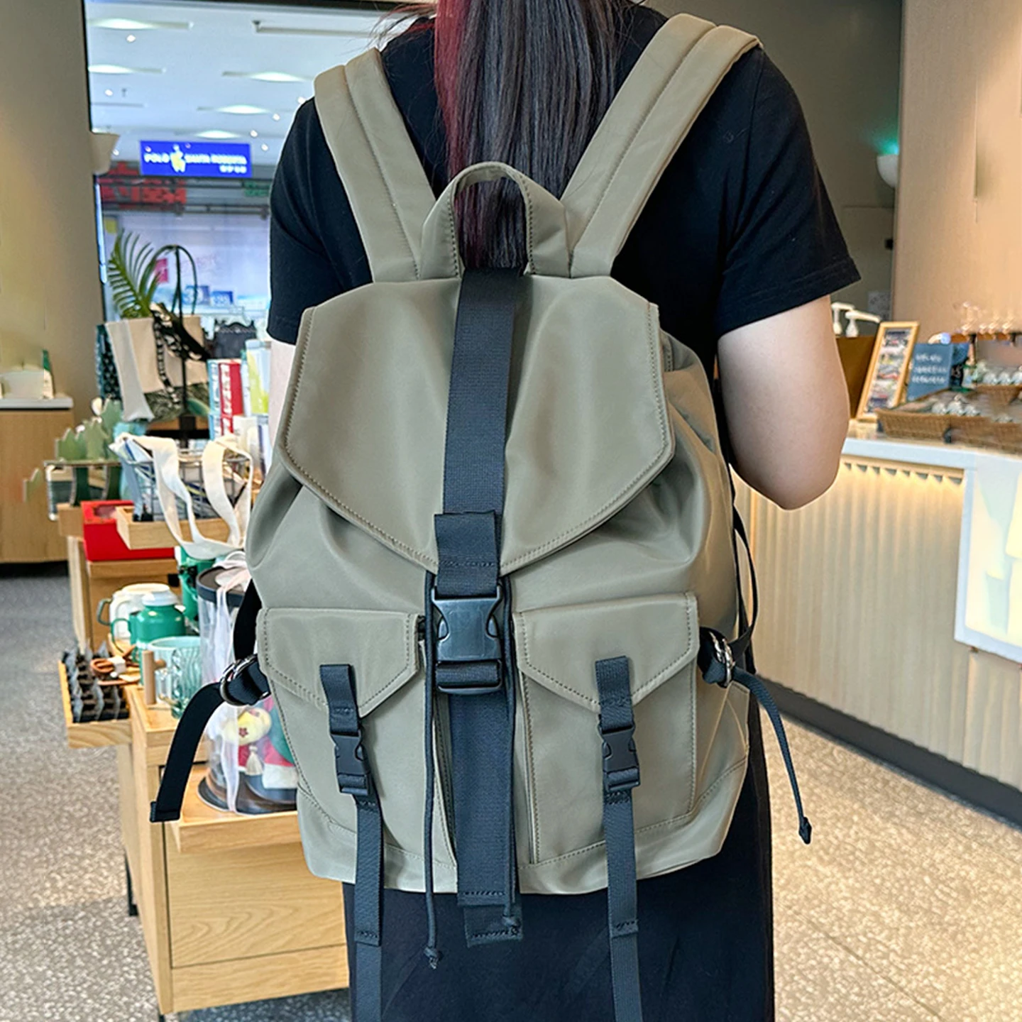 Interior Design University In China - Large Capacity Solid Color Backpack Oxford
