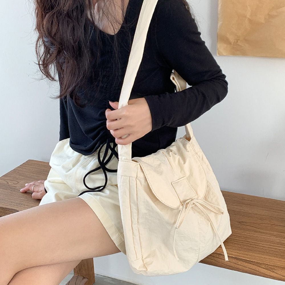 Korean Style Flap Nylon Bow Cr - Interior Design Korean Style 评论和价格