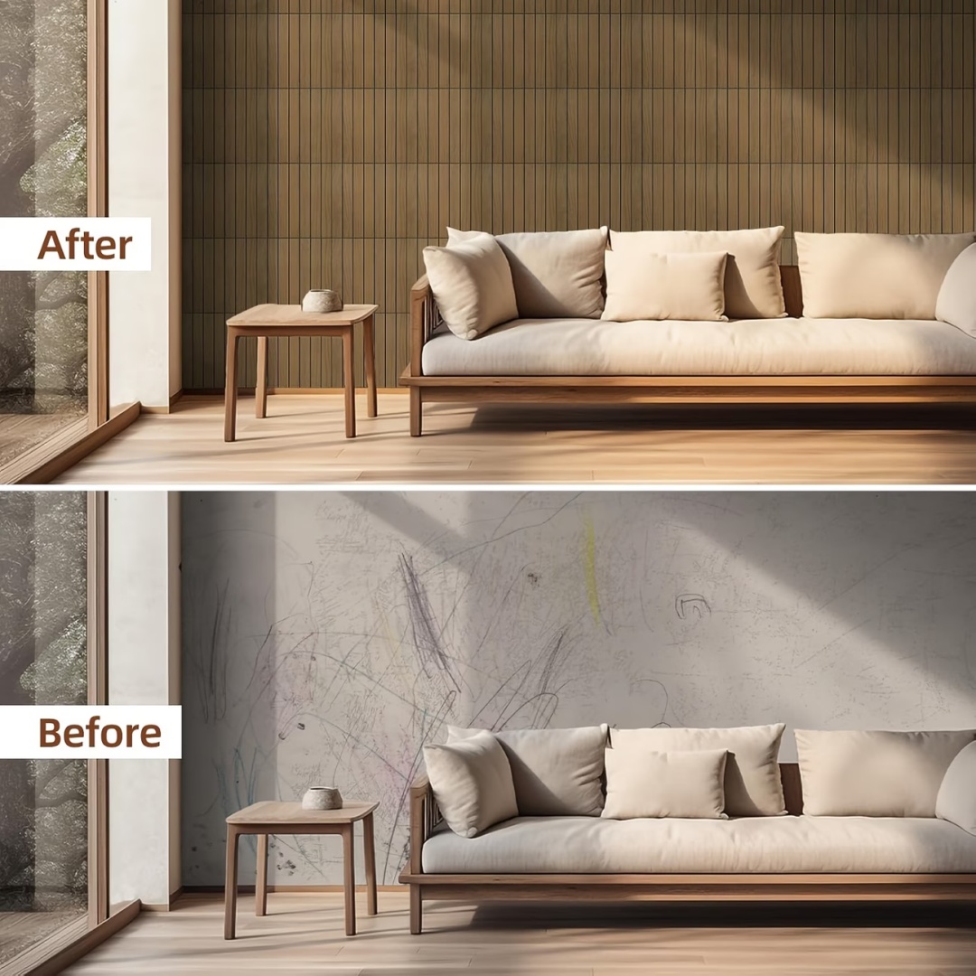 2D Self-Adhesive PVC Wood Grai - Wall Panel 3D Texture 评论和价格