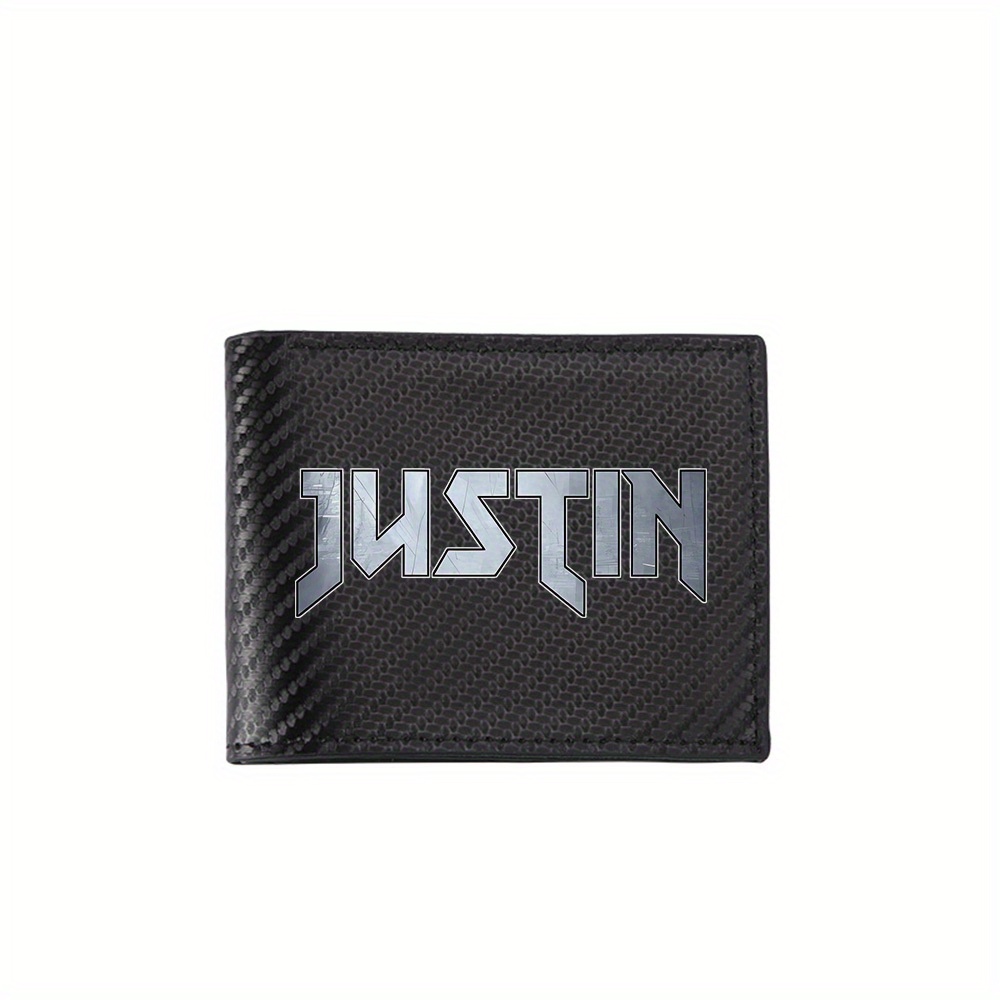 Metal styled name Justin logo  - Interior Design Names Styles 评论和价格