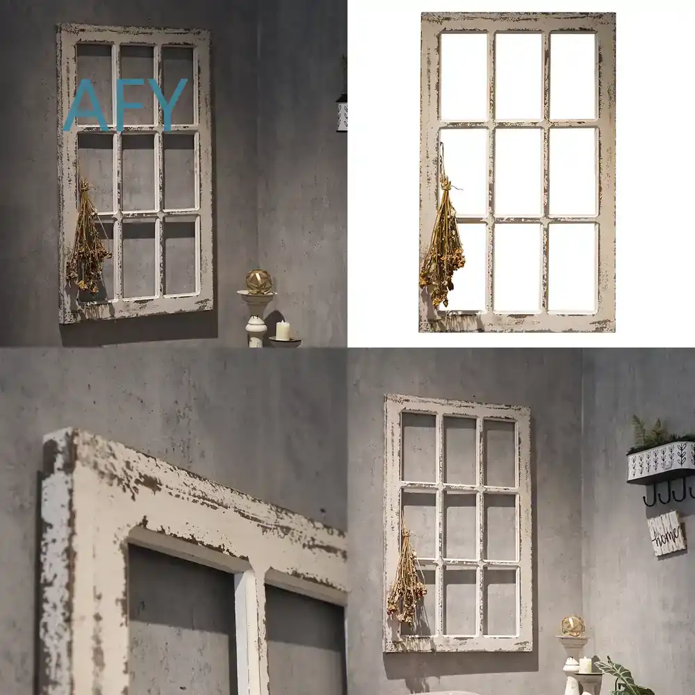 Shabby Chic White Decorative W - Interior Design White And Wood 评论和价格
