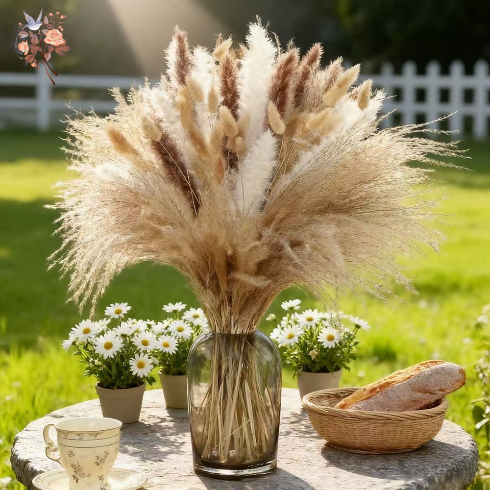 Mixed Natural Dried Flower Bou - Dried Pampas Bundle 评论和价格