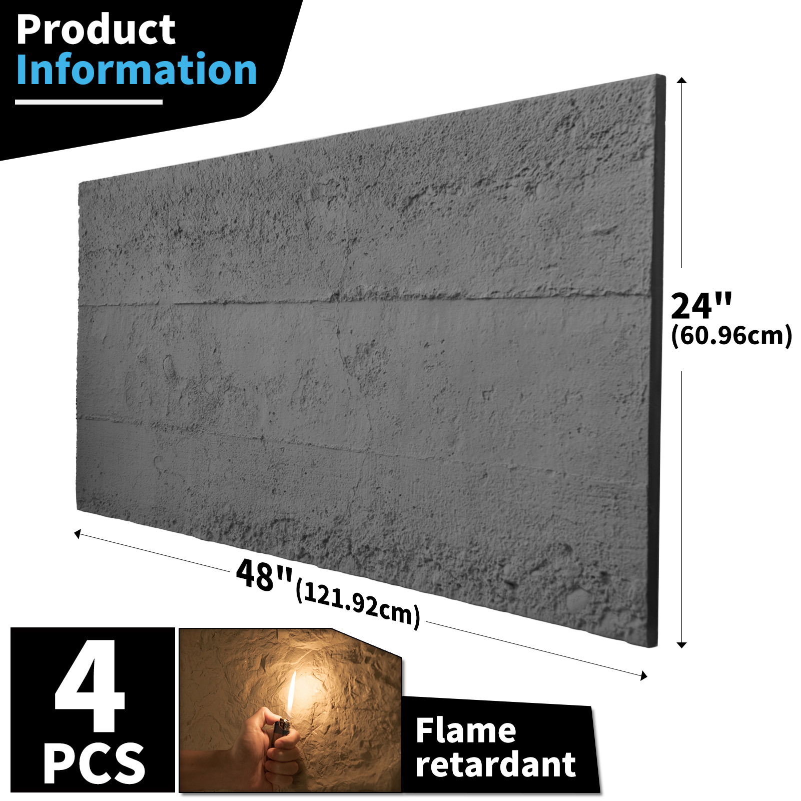 Art3d 4PCS Cement Texture 3D W - Wall Panel 3D Texture 评论和价格