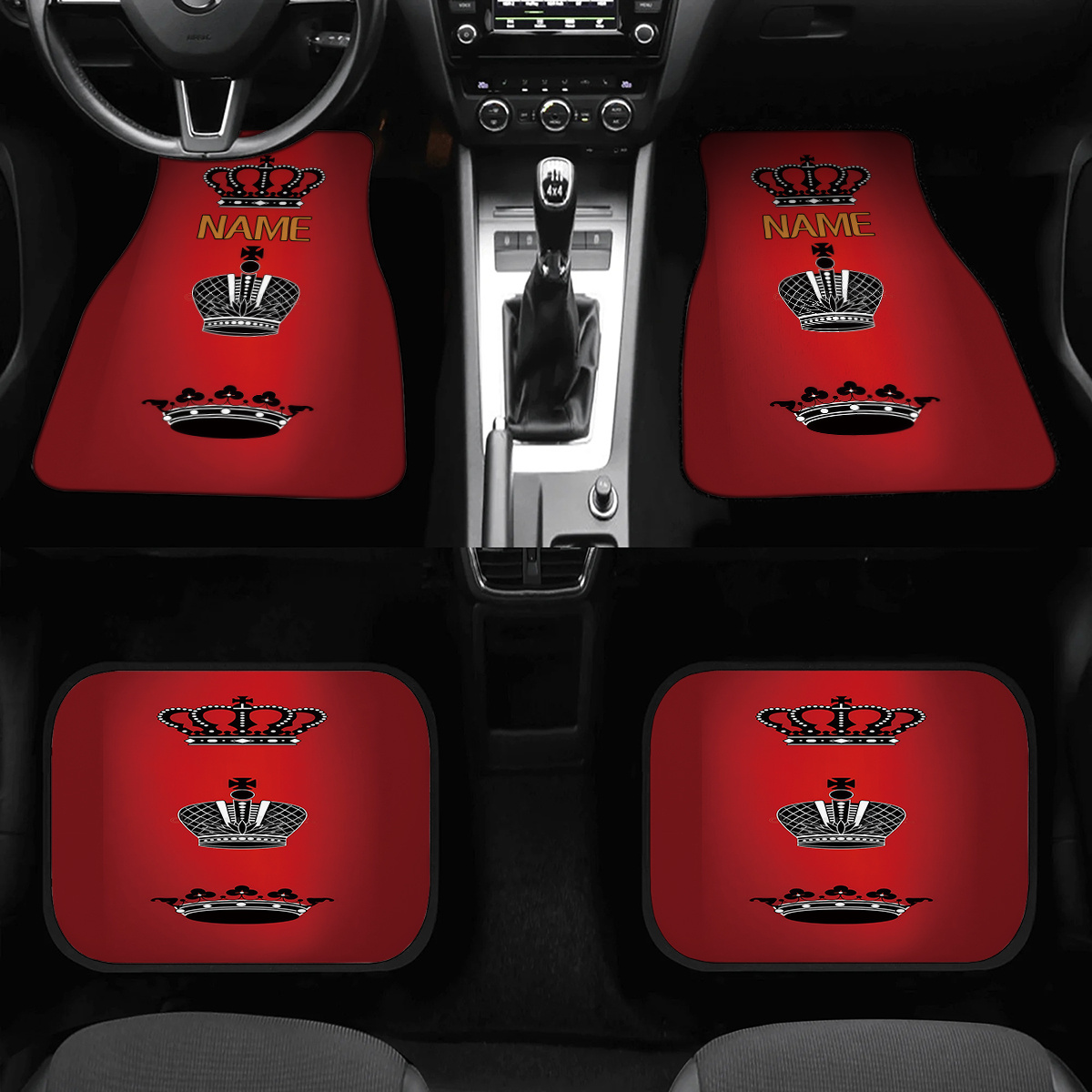 4pcs Customizable Name Car Flo - Interior Design Name 评论和价格