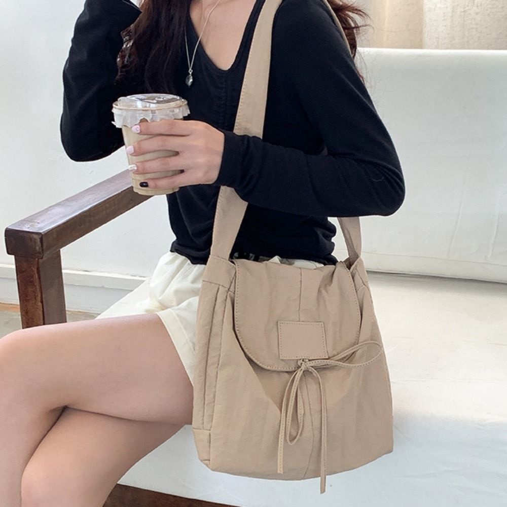 Korean Style Flap Nylon Bow Cr - Interior Design Korean Style 评论和价格