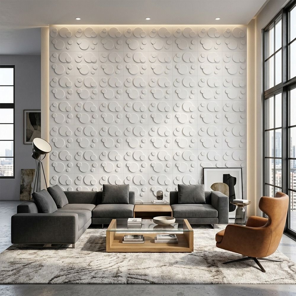 White 3D Wall Panel 50*50cm Em - Wall Panel 3D Texture 评论和价格