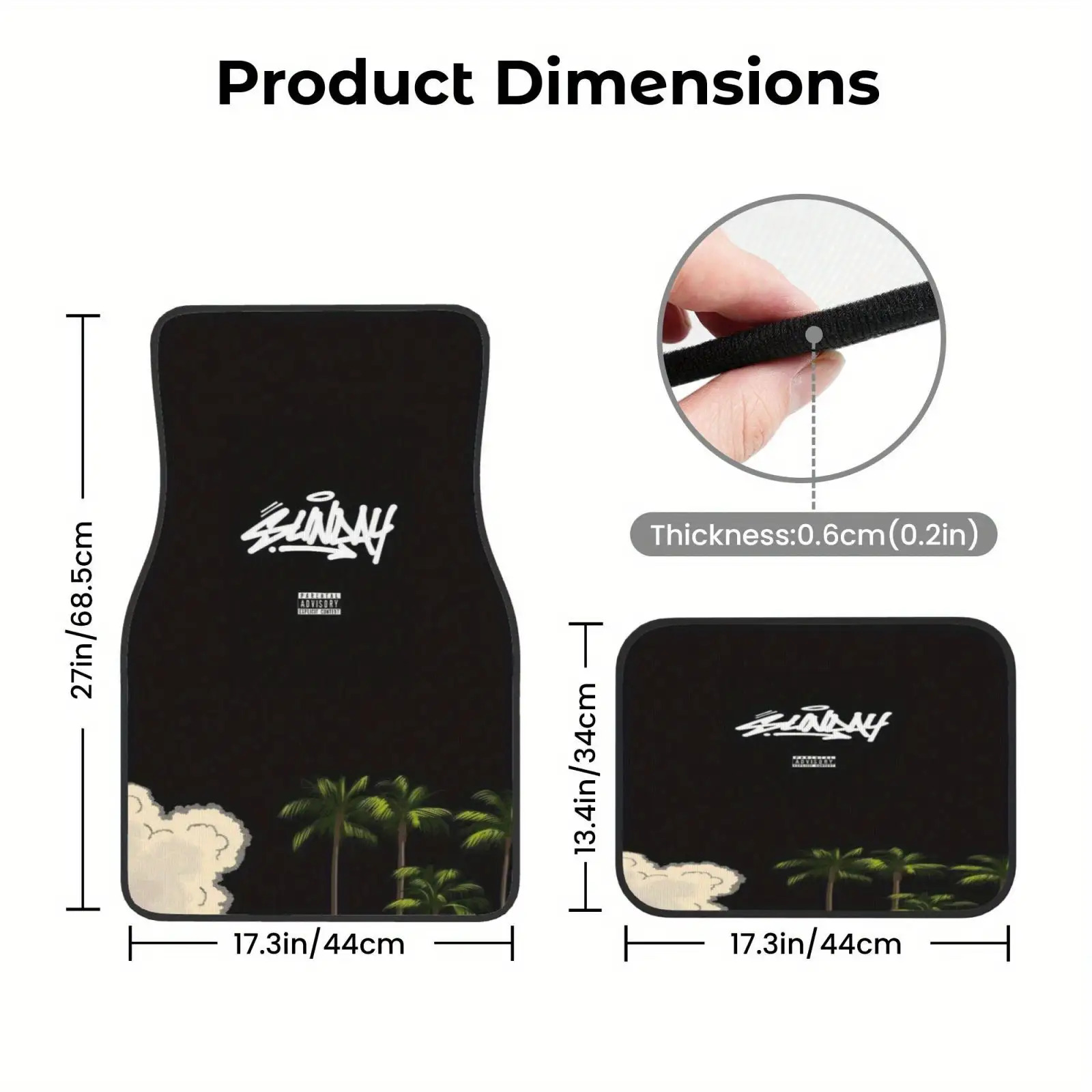 4pcs Fashionable Car Mats, Ele - Interior Design Elements 评论和价格