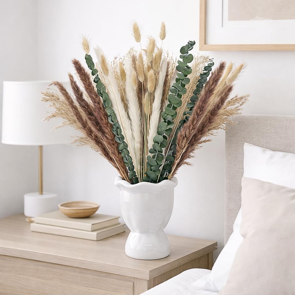 65Pcs DIY Natural Dried Flower - Dried Pampas Bundle 评论和价格