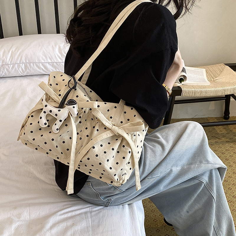 New Fashion Polka Dot Tote Bag - Interior Design Korean Style 评论和价格